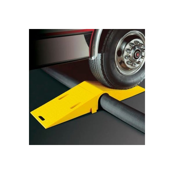Modular Hose Bridge, 8.13 in H, 63 in L, 17-1/2 in W, 1 Channel, Polyurethane, Yellow